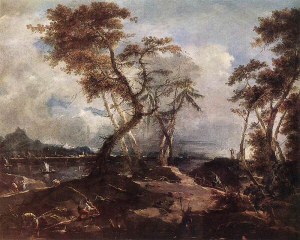 Landscape by Francesco Guardi, hand-painted oil painting reproduction
