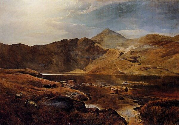 Cattle And Sheep In A Scottish Highland Landscape by Sidney Richard Percy, hand-painted oil painting reproduction