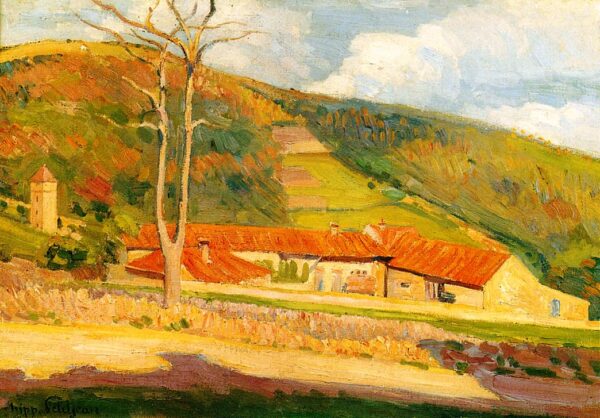 Landscape by Hippolyte Petitjean, hand-painted oil painting reproduction