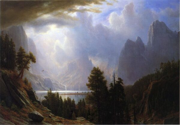 Landscape by Albert Bierstadt, hand-painted oil painting reproduction