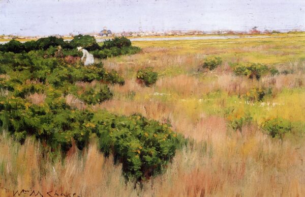 Landscape Near Coney Island by William Merritt Chase, hand-painted oil painting reproduction