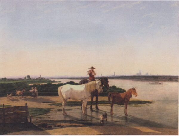 Landscape Near Munich by Wilhelm von Kobell, hand-painted oil painting reproduction