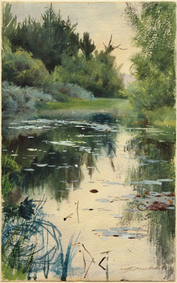 Landscape Study by Anders Zorn, hand-painted oil painting reproduction