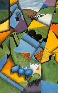 Landscape With Houses At Ceret by Juan Gris, hand-painted oil painting reproduction