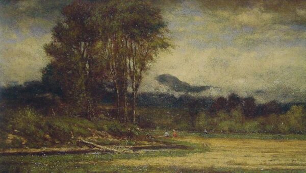 Landscape With Pond by George Inness, hand-painted oil painting reproduction