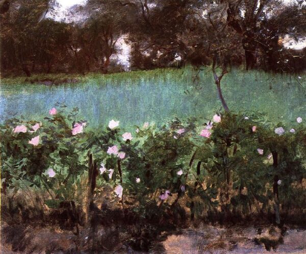 Landscape With Rose Trellis by John Singer Sargent, hand-painted oil painting reproduction