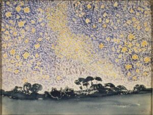 Landscape With Stars by Henri Edmond Cross, hand-painted oil painting reproduction