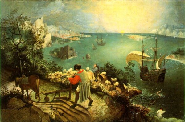 Landscape With The Fall Of Icarus by Pieter Brueghel the Elder, hand-painted oil painting reproduction