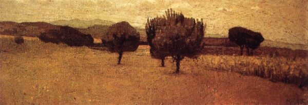 Landscape at Castiglioncello by Giuseppe Abbati, hand-painted oil painting reproduction