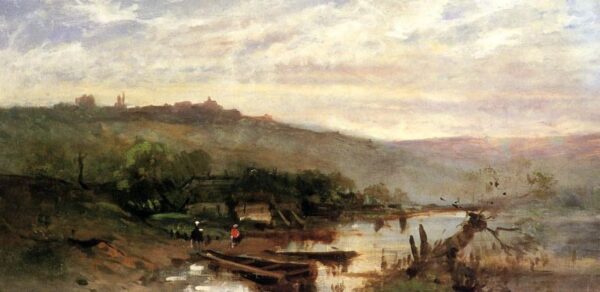 Landscape at Polling by Frank Duveneck, hand-painted oil painting reproduction