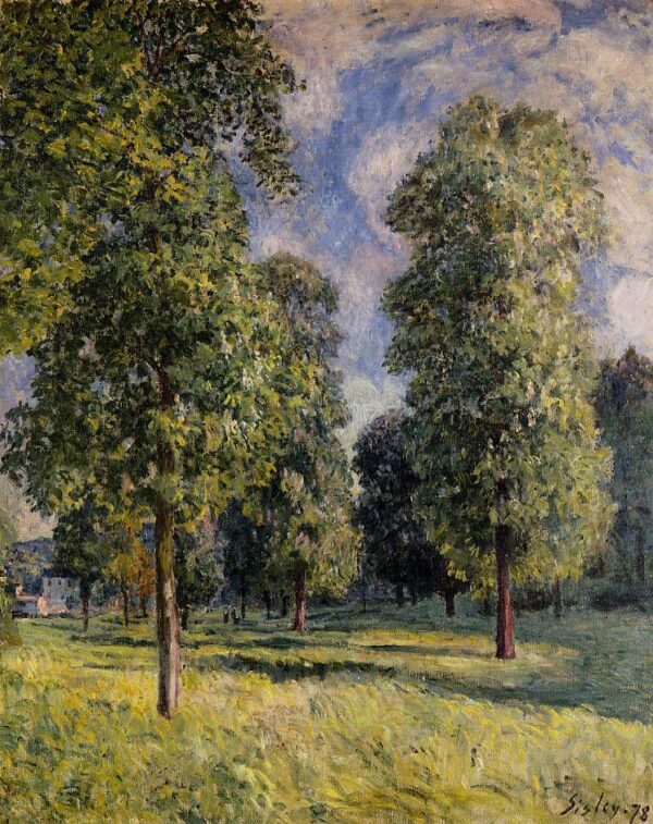 Landscape at Sevres by Alfred Sisley, hand-painted oil painting reproduction