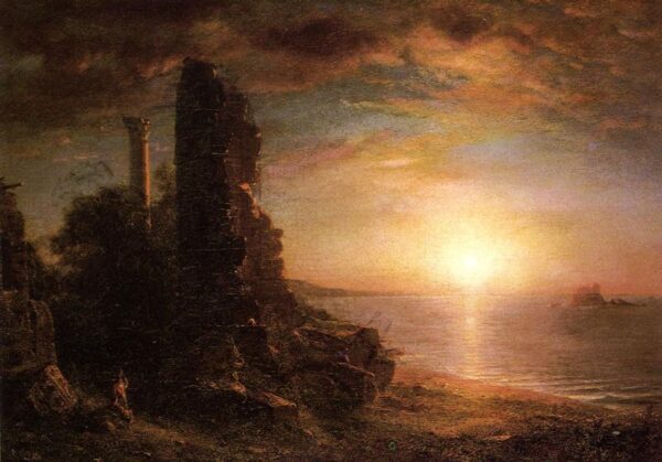Landscape in Greece by Frederic Edwin Church, hand-painted oil painting reproduction