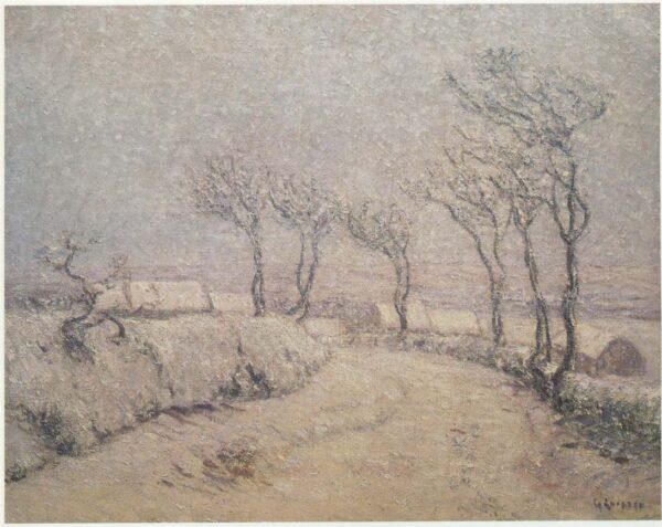 Landscape in Snow II by Gustave Loiseau, hand-painted oil painting reproduction