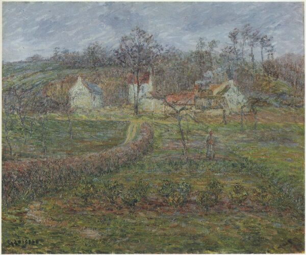 Landscape in a Valley by Gustave Loiseau, hand-painted oil painting reproduction