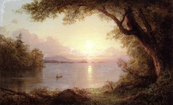 Landscape in the Adirondacks by Frederic Edwin Church, hand-painted oil painting reproduction