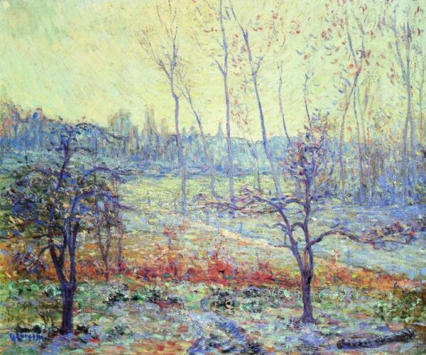 Landscape of Givre in the Mist by Gustave Loiseau, hand-painted oil painting reproduction