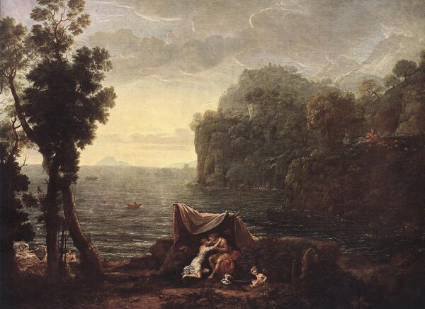 Landscape with Acis and Galathe by Claude Lorrain, hand-painted oil painting reproduction