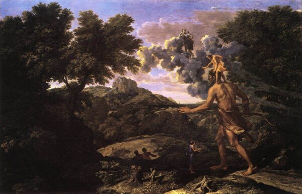 Landscape with Diana and Orion by Nicolas Poussin, hand-painted oil painting reproduction