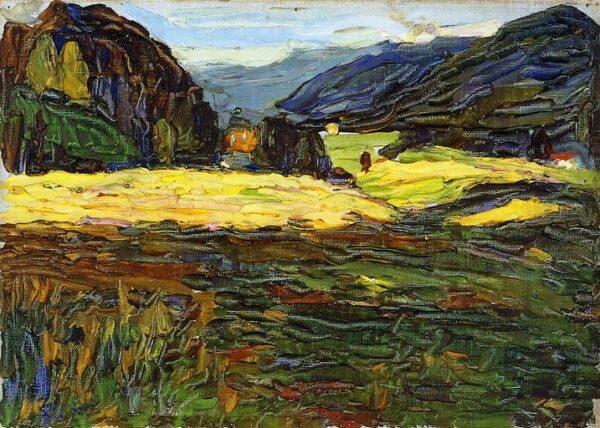 Landscape with Manor by Wassily Kandinsky, hand-painted oil painting reproduction