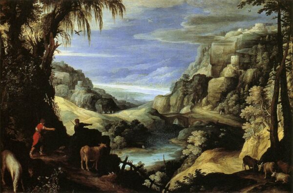 Landscape with Mercury and Argus by Paul Bril, hand-painted oil painting reproduction