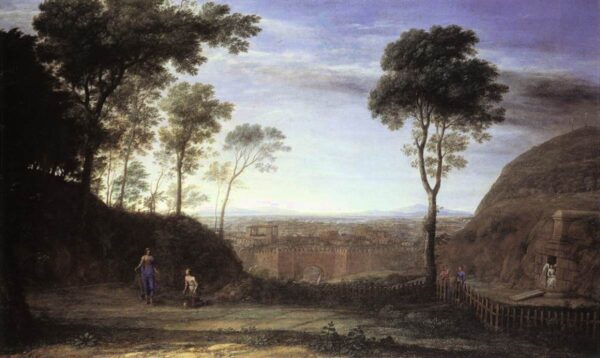 Landscape with Noli Me Tangere Scene by Claude Lorrain, hand-painted oil painting reproduction