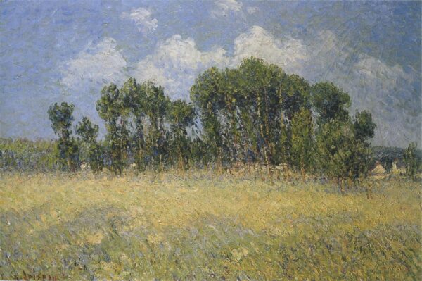 Landscape with Poplars by Gustave Loiseau, hand-painted oil painting reproduction