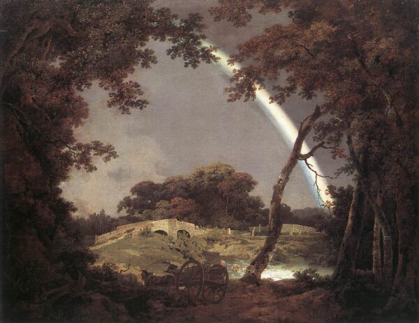 Landscape with Rainbow by Joseph Wright, hand-painted oil painting reproduction