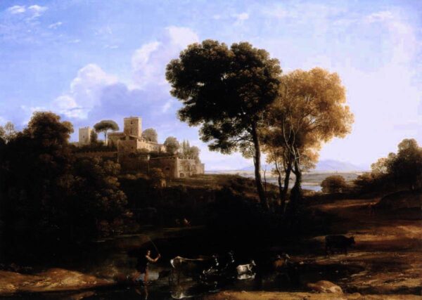 Landscape with Shepherds by Claude Lorrain, hand-painted oil painting reproduction