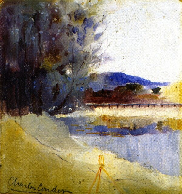Landscape with Theodolite by Charles Conder, hand-painted oil painting reproduction