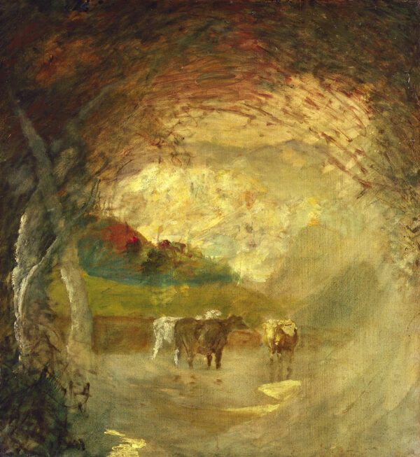 Landscape with Trees and Cattle by Albert Pinkham Ryder, hand-painted oil painting reproduction
