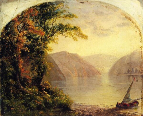 Landscape with Two Figures by Thomas Doughty, hand-painted oil painting reproduction