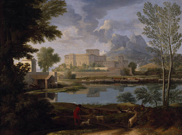 Landscape with a Calm by Nicolas Poussin, hand-painted oil painting reproduction