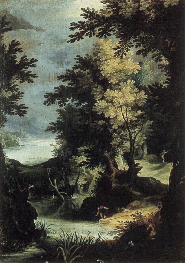 Landscape with a Mythological Scene by Paul Bril, hand-painted oil painting reproduction