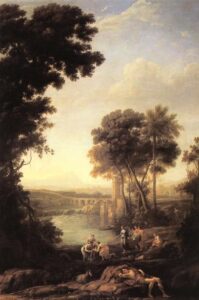 Landscape with the Finding of Moses by Claude Lorrain, hand-painted oil painting reproduction