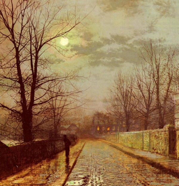 Lane In Cheshire by John Atkinson Grimshaw, hand-painted oil painting reproduction