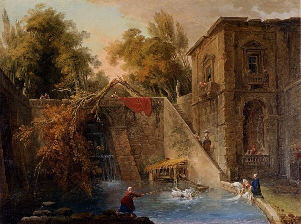 L’arbre Brise by Hubert Robert, hand-painted oil painting reproduction