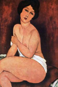 Large Seated Nude by Amedeo Modigliani, hand-painted oil painting reproduction