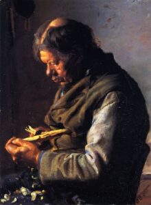 Lars Gaihede Whittling a Stock by Anna Ancher, hand-painted oil painting reproduction