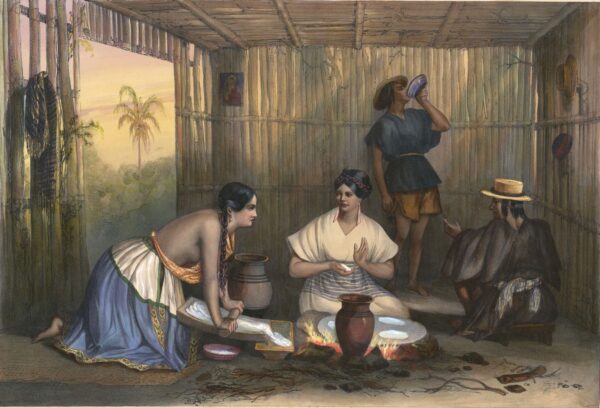 Las Tortilleras by Carl Nebel, hand-painted oil painting reproduction