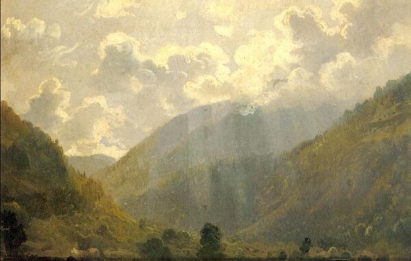 Last Sun Rays by Ivan Shishkin, hand-painted oil painting reproduction