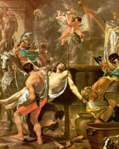 The Martyrdom of Saint John The Evangelist At The Porta Latina by Charles Le Brun, hand-painted oil painting reproduction