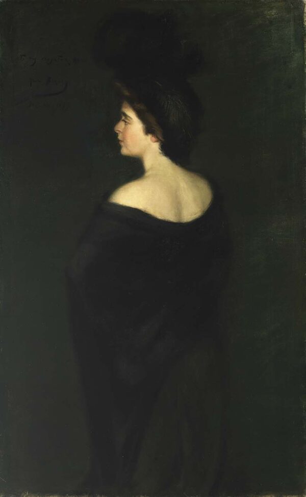 Laura in Blacks by Alice Pike Barney, hand-painted oil painting reproduction