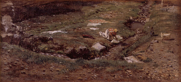 Lavandera Alrededores de Valencia by Antonio Muñoz Degrain, hand-painted oil painting reproduction