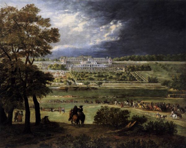 The New Ch?teau at Saint-Germain-en-Laye by Adam Frans van der Meulen, hand-painted oil painting reproduction