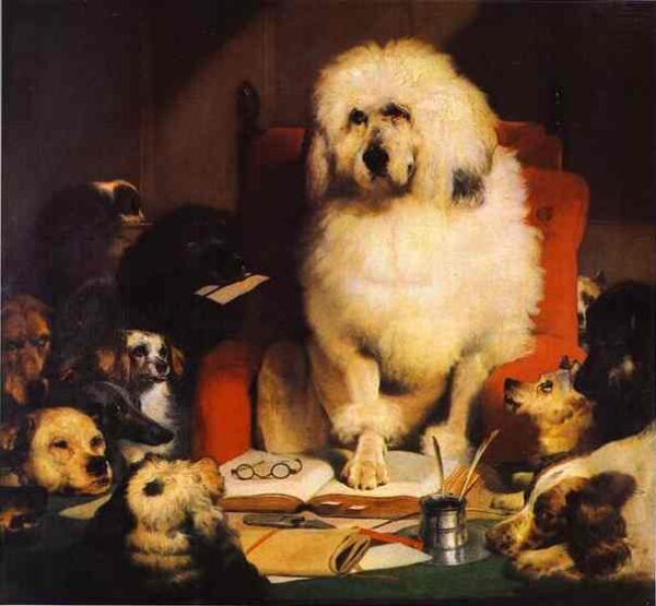 Laying Down The Law by Sir Edwin Landseer, hand-painted oil painting reproduction