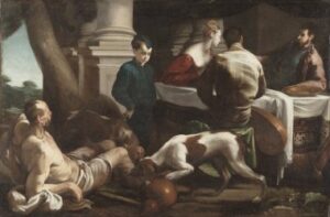 Lazarus and the Rich Man by Jacopo Bassano, hand-painted oil painting reproduction