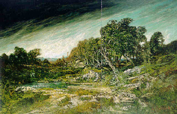 Le Coup de Vent by Gustave Courbet, hand-painted oil painting reproduction