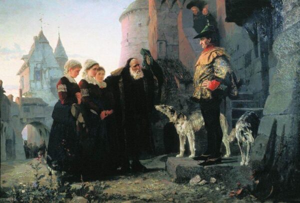 Le Droit Du Seigneur II by Vasiliy Polenov, hand-painted oil reproduction