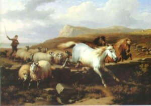 Le Retour du Troupeau by Eugène Verboeckhoven, hand-painted oil painting reproduction