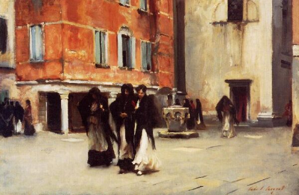 Leaving Church, Campo San Canciano, Venice by John Singer Sargent, hand-painted oil painting reproduction